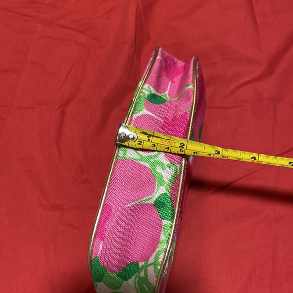 Nwot Lilly Pulitzer Make Up Bag Estee Lauder Pink and Green floral - Picture 9 of 9